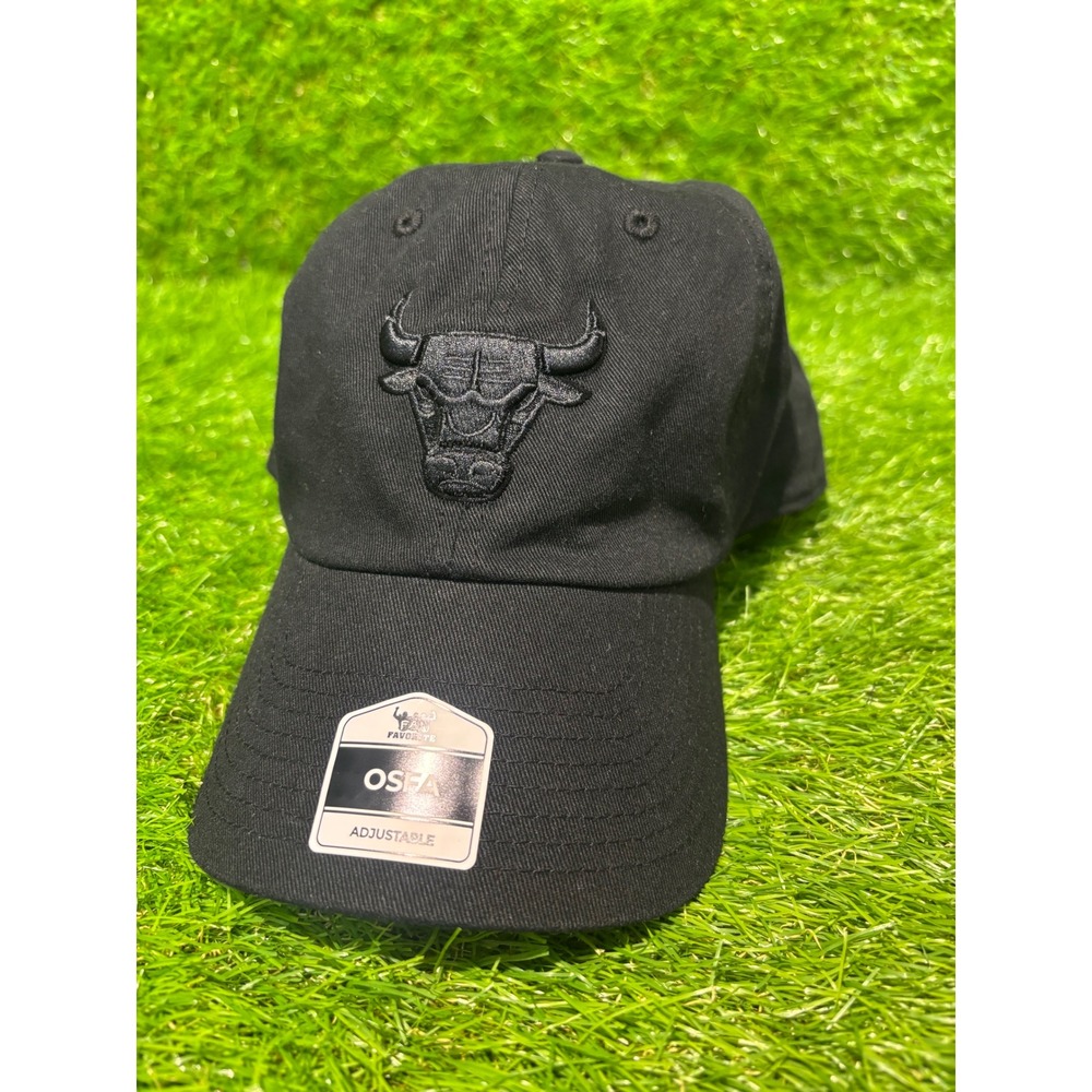 Chicago Bulls NBA Fan Favorite Black Tonal Embroidered Adjustable Strapback Hat